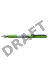 Ручка шариковая Zebra SLIDE (BP115-LG) авт. телескопич.корпус светло-зеленый синие чернила коробка подарочная