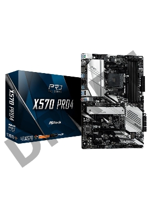 Материнская плата Asrock X570 PRO4 Soc-AM4 AMD X570 4xDDR4 ATX AC`97 8ch(7.1) GbLAN RAID+HDMI+DP