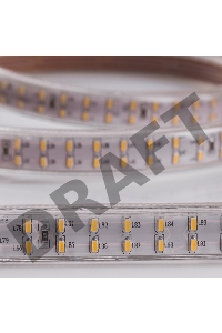LED лента 220 В, 6.5x15 мм, IP67, SMD 3014, 240 LED/m, цвет свечения теплый белый, 100 м