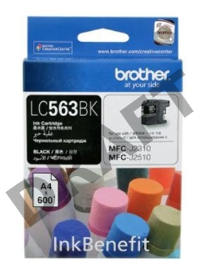 Картридж струйный Brother LC563BK черный для Brother MFC-J2510 (600стр.)