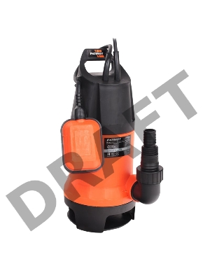 Насосы бытовые Насос дренажный PATRIOT F 900 (NEW) 315302409 {Мощн. - 900 Вт, напр. - 220 В, макс.производит. - 14000 л/час, макс. глуб. погруж. - 5 м., макс. выс.подъема- 8,5 м., корпус - пластик.
}