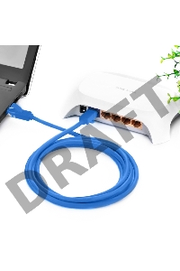 Патч-корд Greenconnect прямой 3.0m UTP кат.6, синий, позолоченные контакты, 24 AWG, литой, GCR-LNC601-3.0m, ethernet high speed, RJ45, T568B Greenconnect Патч-корд прямой 3.0m UTP кат.6, синий, позолоченные контакты, 24 AWG, литой, GCR-LNC601-3.0m, ethern