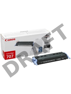 Тонер-картридж Canon 707Bk (9424A004) Black черный, 2500 стр., для LBP- 5000/5100