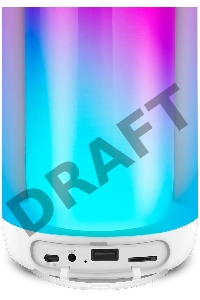 Мобильные колонки SVEN PS-265 1.0 белые  (10W, mini Jack, USB, Bluetooth, micro SD, подсветка, USB Type-C, 2000 мA)