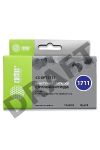 Картридж струйный Cactus CS-EPT1711 черный для Epson Expression Home XP-33/103/203/207/303 (14,6ml)