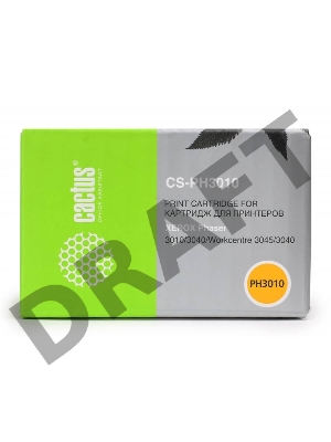 Тонер Картридж Cactus CS-PH3010 (106R02181) черный для Xerox Phaser 3010 WorkCentre 3045 (1000стр.)