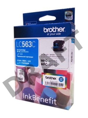 Картридж струйный Brother LC563C голубой для Brother MFC-J2510 (600стр.)
