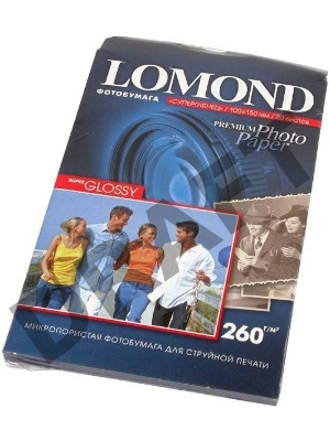 Фотобумага Lomond 1103104 A5/260г/м2/20л./белый высокоглянцевое для струйной печати