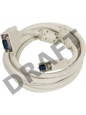 Кабель SVGA Ningbo CAB016S-10F VGA HD15 (m)/VGA HD15 (m) 3м феррит.кольца
