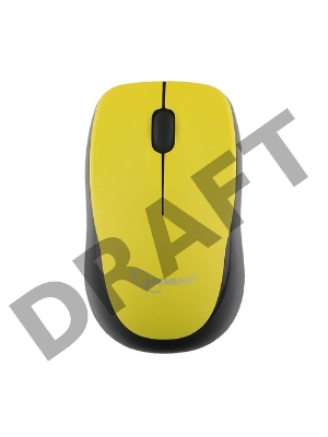Мышь беспроводная Gembird MUSW-360-LM, 2.4ГГц, лайм, 2 кнопки+колесо-кнопка, 1000 DPI, батарейки в комплекте, блистер