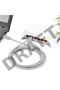 Патч-корд Greenconnect прямой 0.2m, UTP кат.5e, серый, позолоченные контакты, 24 AWG, литой, GCR-LNC03-0.2m, ethernet high speed 1 Гбит/с, RJ45, T568B Greenconnect Патч-корд прямой 0.2m, UTP кат.5e, серый, позолоченные контакты, 24 AWG, литой, GCR-LNC03-0