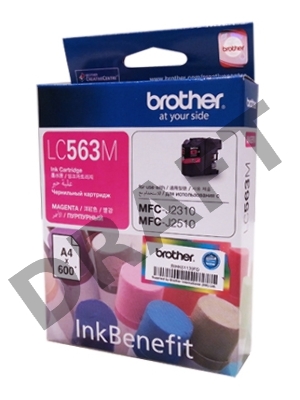 Картридж струйный Brother LC563M пурпурный для Brother MFC-J2510 (600стр.)