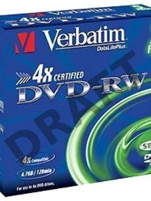 Диск DVD-RW Verbatim 4.7Gb 4x Jewel case (5шт) (43285)