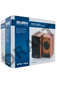 Колонки Sven SPS-609 2.0 коричневый/вишня 10Вт   