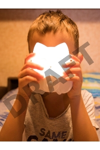 Ночник Lucia Мяу пластик белый
