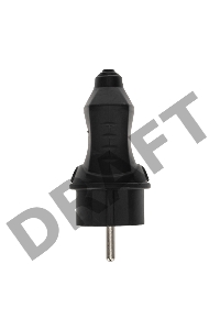 Вилка прямая влагозащищенная 2P+PE 230V, 16 А, IP44 каучук PROconnect