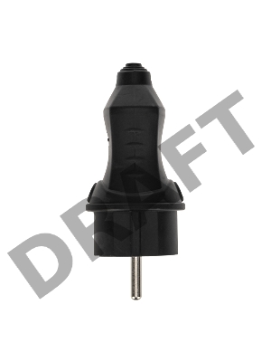 Вилка прямая влагозащищенная 2P+PE 230V, 16 А, IP44 каучук PROconnect