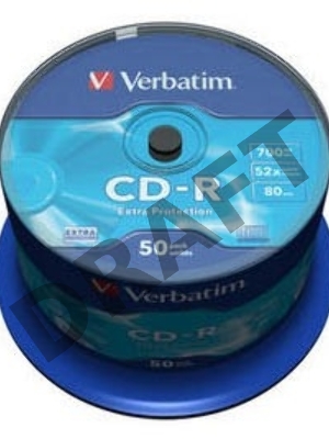 Диск CD-R Verbatim 700Mb 52x Cake Box (50шт) (43351)