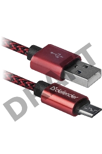 Кабель DEFENDER USB2.0 TO MICRO-USB 1M RED USB08-03T 87801