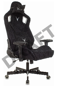 Кресло игровое Knight Outrider черный Light-20 с подголов. крестовина металл