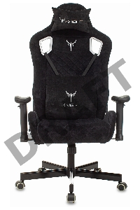 Кресло игровое Knight Outrider черный Light-20 с подголов. крестовина металл