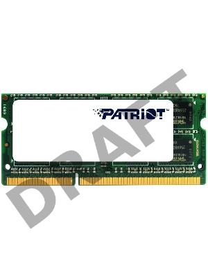 Память Patriot DDR3 4GB 1600MHz SO-DIMM PC12800  SO PSD34G1600L2S PATRIOT