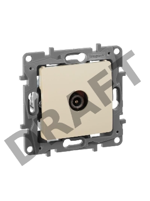 Розетка TV проходная, 15дБ, сл. кость ETIKA Розетка TV проходная, 15дБ, сл. кость