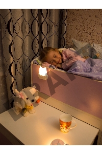 Ночник Lucia Мяу пластик белый