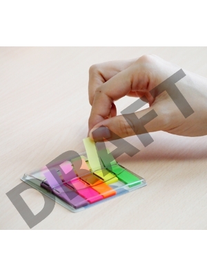 Закладки самокл. индексы пластиковые Hopax 26017 12x45мм 4цв.в упак. 40лист Z-сложение блистер