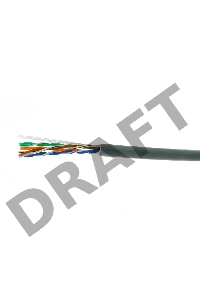 Кабель Cablexpert, UTP5e, 4 пары, 0.51 мм, медь, однож., 305 м, Fluke Test, серый