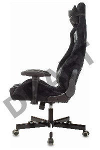 Кресло игровое Knight Outrider черный Light-20 с подголов. крестовина металл
