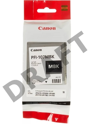 Картридж струйный Canon PFI-107MBK 6704B001 черный матовый для Canon iP F680/685/780/785