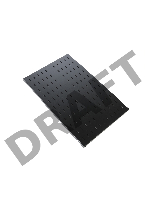 Полка перфорированная грузоподъёмностью 100 кг., глубина 1000 мм, цвет черный  (СВ-100У-9005)