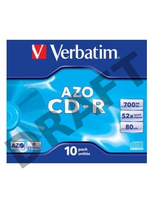Диск CD-R Verbatim 700Mb 52x Jewel case (10шт) (43327)