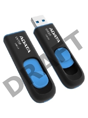 Флеш диск  ADATA Flash Drive 64Gb UV128 AUV128-64G-RBE {USB3.0, BLACK/BLUE}
