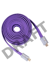 Кабель аудио-видео Buro HDMI (m)/HDMI (m) 5м. черный (HDMI 19M-19M V1.4 FL)