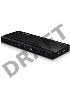 Сетевое оборудование TP-Link UH720 7 ports USB 3.0 Hub with 2 power charge ports (2.4A Max), Desktop, a 12V/4A Power Adapter included