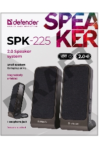Колонки Defender SPK 220/225 {2.0, 2 х 2W, USB пит, разъем для наушников} 65220