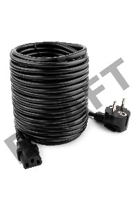 Кабель Кабель питания Gembird 10.0м, VDE(0.75мм), черный, с зазем., пакет PC-186-VDE-10M