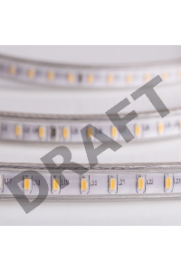 LED лента 220 В, 6.5x13 мм, IP67, SMD 5730, 60 LED/m, цвет свечения теплый белый, 100 м