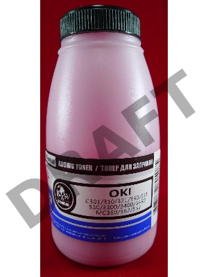 Тонер OKI C301/C321/C310/C330/C331/C510/C511/C530/C531/C3300/C3400/C3450/C3520/C3530/C3600/C5600/C5700/MC350/MC351/MC352/MC360/MC361/MC362/MC561/MC562 Magenta (фл., 50г) B&W Premium (Tomoegawa) - фас.России
