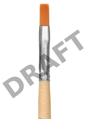 Кисть художественная 981150 синтетика, плоская, №6, ПЛАСТИЛИНОВАЯ КОЛЛЕКЦИЯ, деревянная лакированная