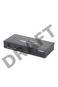 Разветвитель Gembird DSP-4PH4-02 Разветвитель HDMI Cablexpert, HD19F/4x19F, 1 компьютер => 4 монитора, Full-HD, 3D, 1.4v