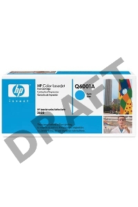 Тонер-картридж HP Q6001A голубой для Color LaserJet 2600 2000стр.