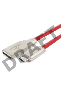 Кабель USB 2.0 Cablexpert CC-G-mUSB01R-3M, AM/microB, серия Gold, длина 3м, красный, блистер