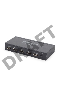 Разветвитель Gembird DSP-4PH4-02 Разветвитель HDMI Cablexpert, HD19F/4x19F, 1 компьютер => 4 монитора, Full-HD, 3D, 1.4v