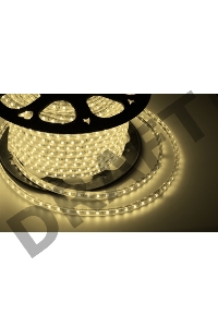 LED лента 220 В, 10х7 мм, IP67, SMD 2835, 60 LED/m, цвет свечения теплый белый, бухта 100 м