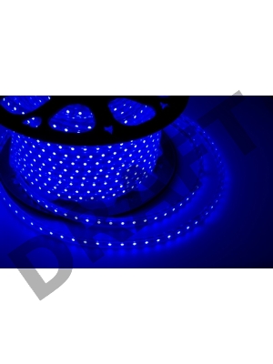 LED лента 220 В, 10х7 мм, IP67, SMD 2835, 60 LED/m, цвет свечения синий, бухта 100 м