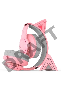 Наушники с микрофоном Edifier G5BT Cat розовый/серый мониторные