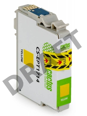 Картридж струйный Cactus CS-EPT1714 желтый для Epson Expression Home XP-33/103/203/207 (10ml)